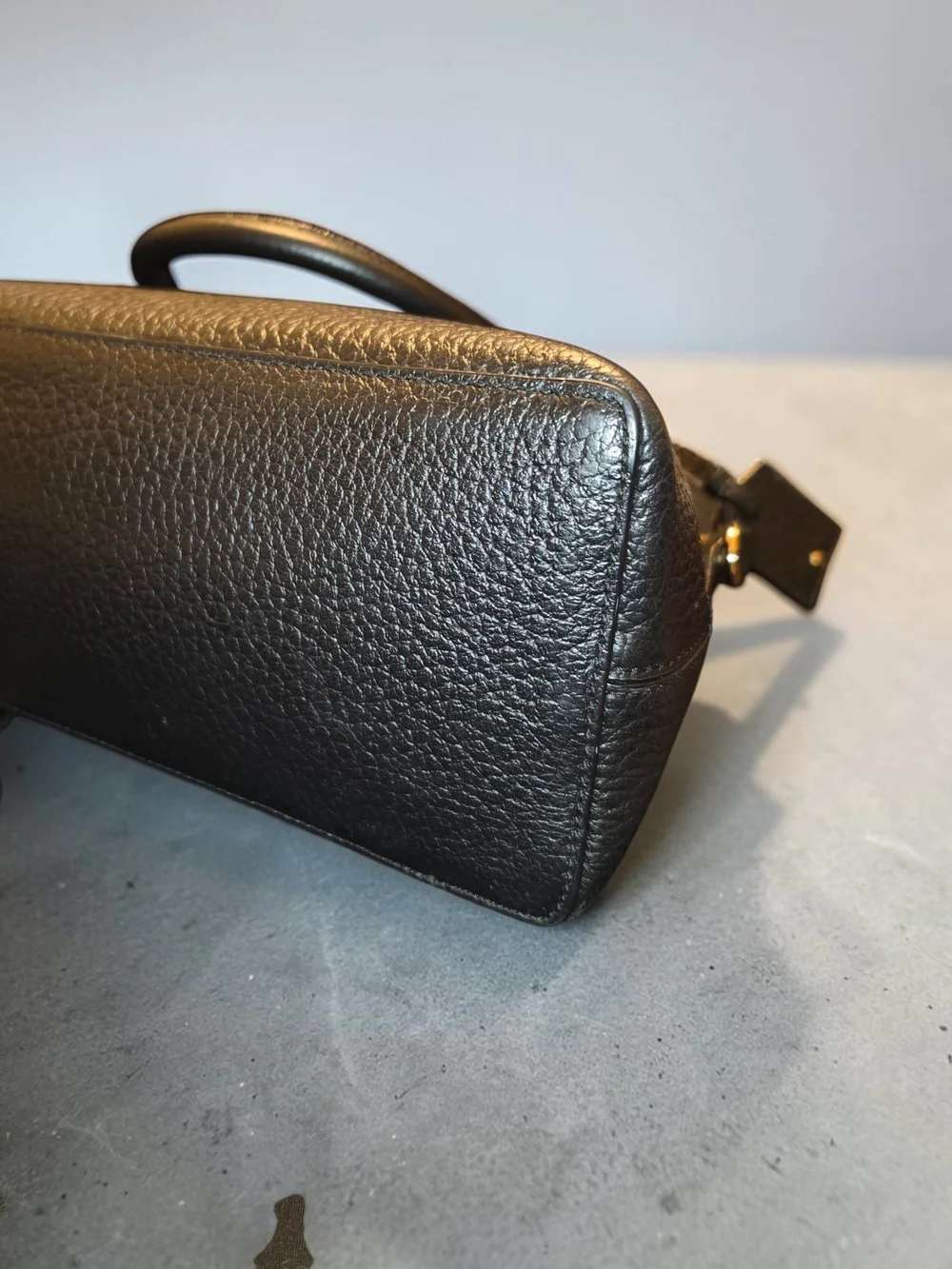 Kate Spade Black Leather Satchel/Crossbody with Gold Hardware